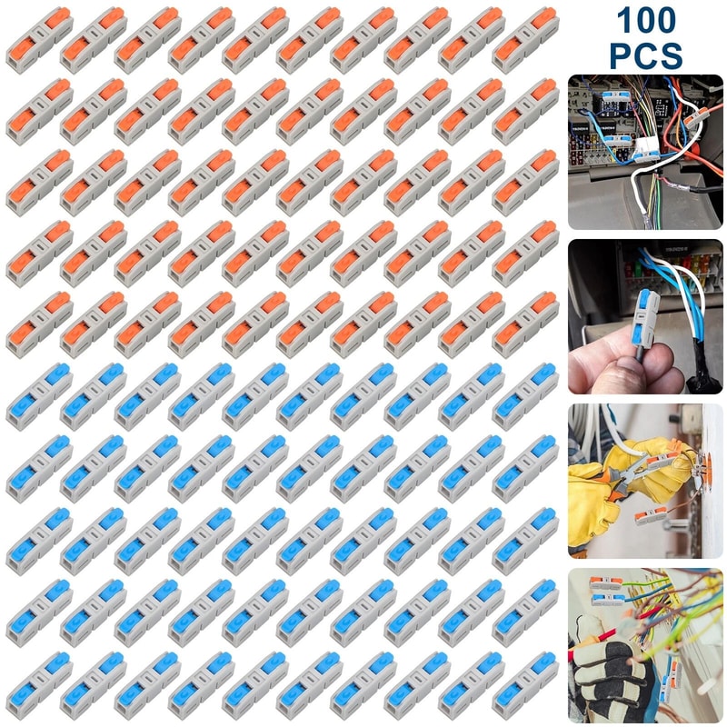 Lever Wire Connectors Compact Inline Quick Connect Terminals For Electrical Splicing 7