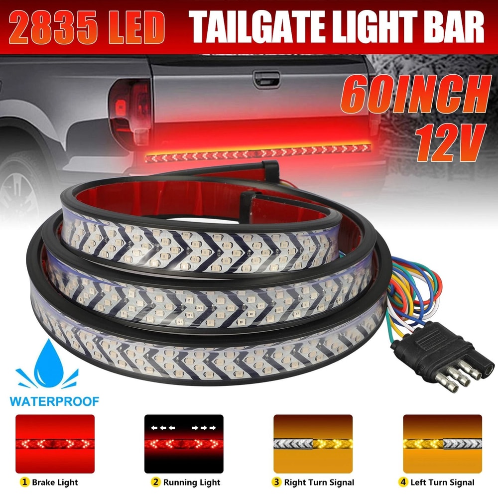 LED Tailgate Light Bar For Trucks Brake Reverse And Turn Signal 3
