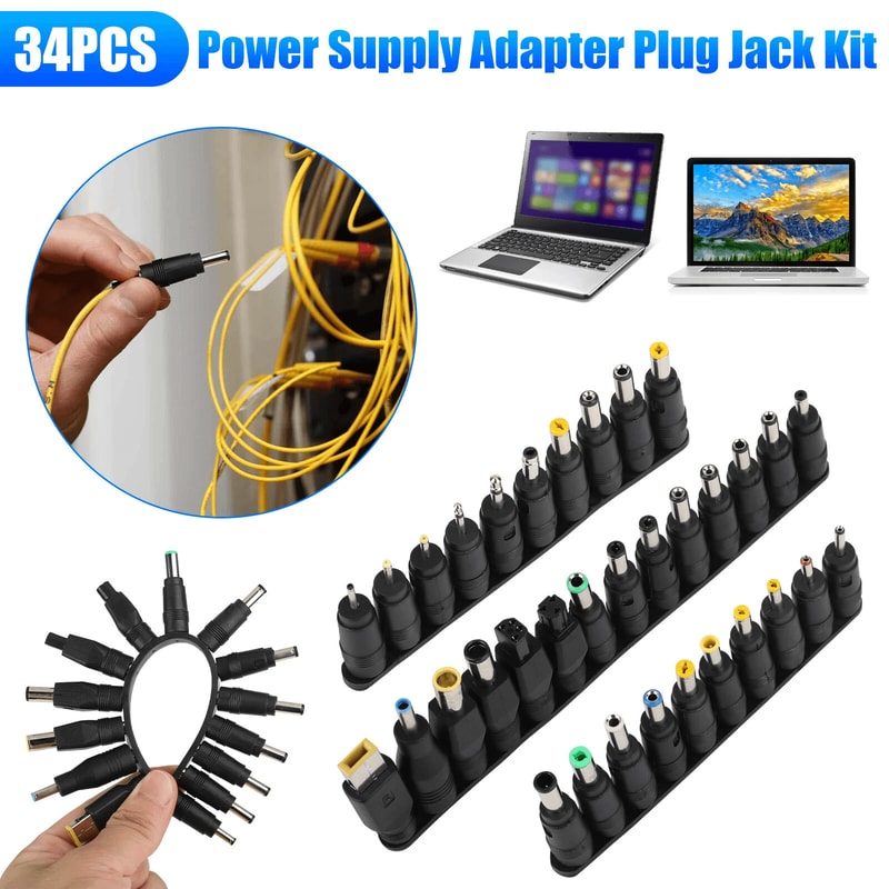 DC Plug Charger Kit Universal Power Adapter For Laptops 5