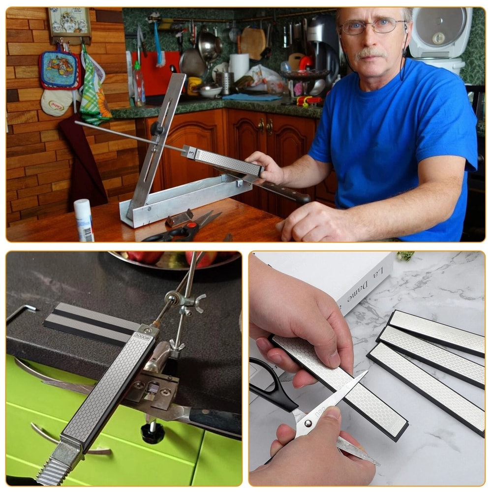 Knife Sharpening Diamond Stone Set Chisel Sharpening Coarse To Fine Grits 1