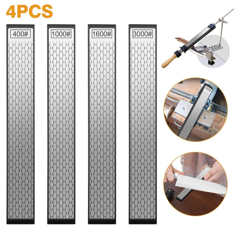 Knife Sharpening Diamond Stone Set Chisel Sharpening Coarse To Fine Grits 6