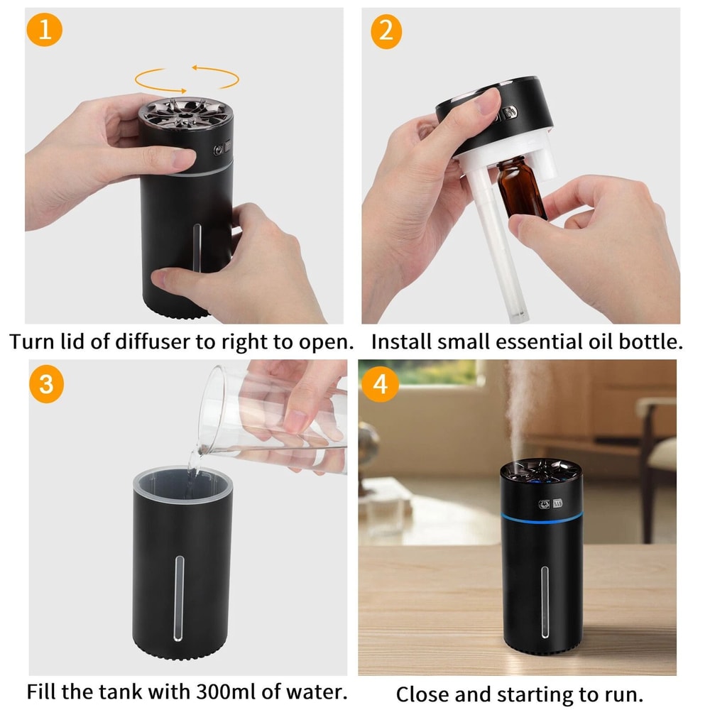 Waterless Aroma Diffuser For Car Large Rooms Essential Oil Humidifier With Quiet Operation 1