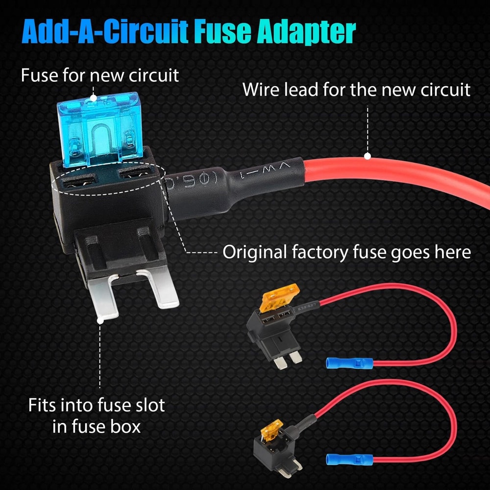 DualSlot AddaCircuit Fuse Adapter Tap Blade Fuse Holder For Car Electronics 5