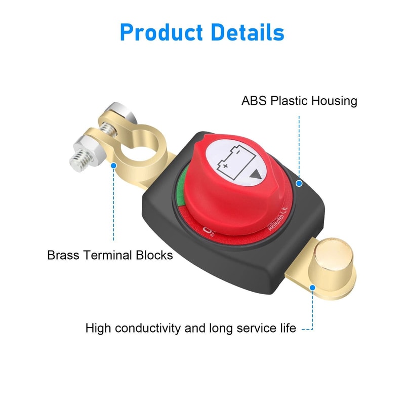 Battery Power Switch Disconnect Isolator OnOff Cut Master For RVs Boats Cars 5