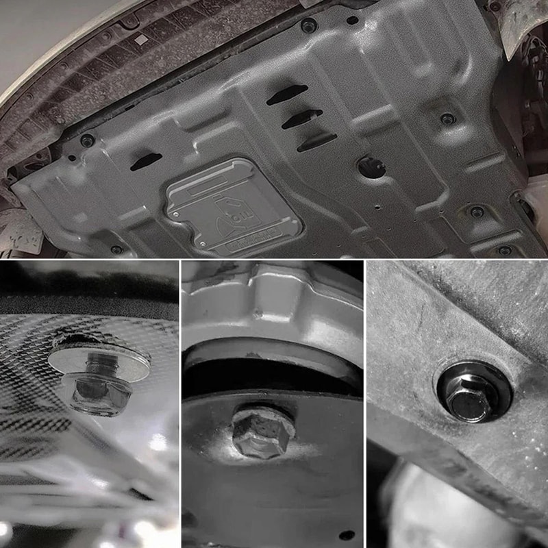 Metal U Nut Clips Fender Liner Screws Engine Cover Fasteners Splash Retainer Kit 1