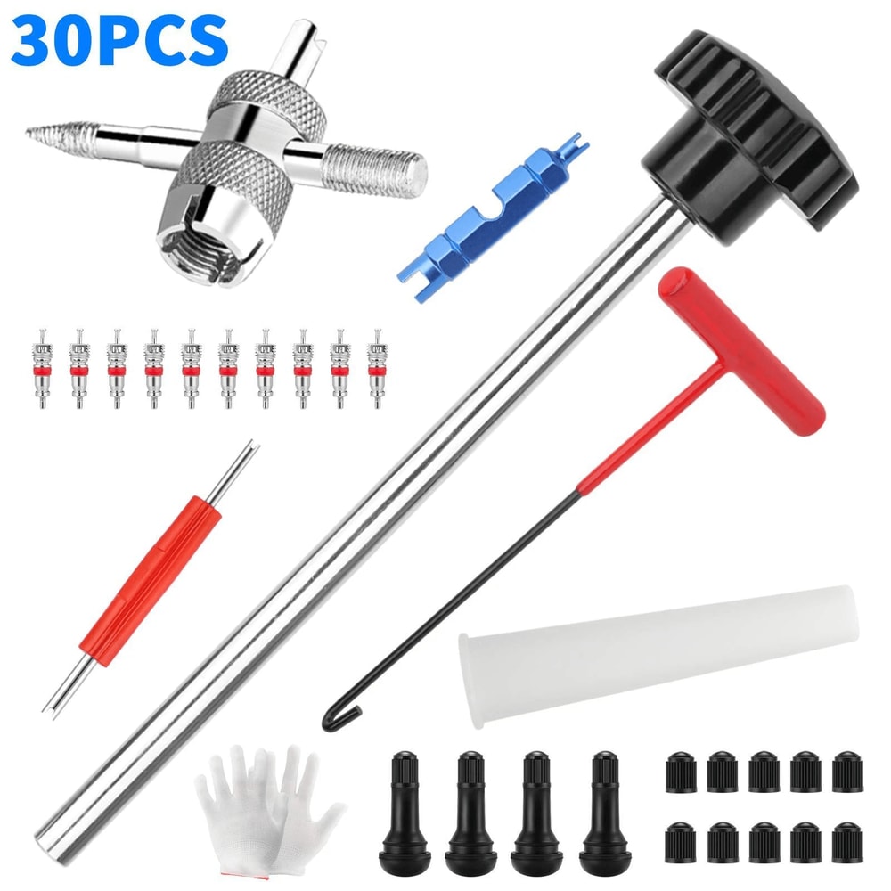 Quick Change Valve Stem Tool Kit Valve Core Remover Tire Installer Essential Tool For Cars And Truc 6