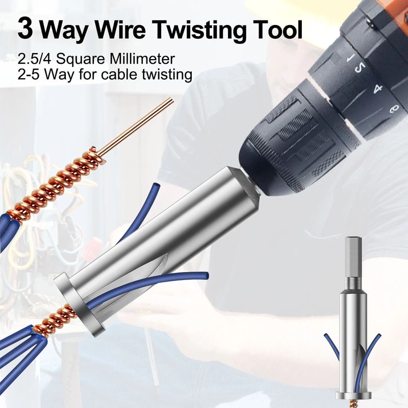 Cable Twister Set For Electrical Drills Wire Strippers And Twisting Tools For Easy Electrical Work 4