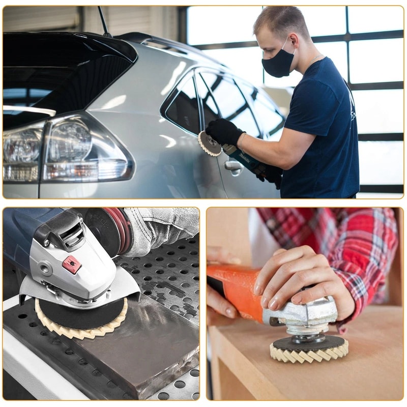 Polishing Buffing Wheel Pad Wool Felt Flap Disc For Metal Stone Wood 4