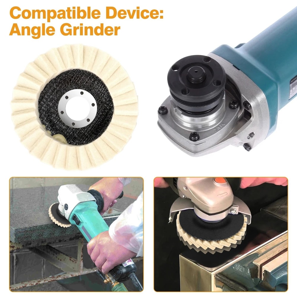 Polishing Buffing Wheel Pad Wool Felt Flap Disc For Metal Stone Wood 3