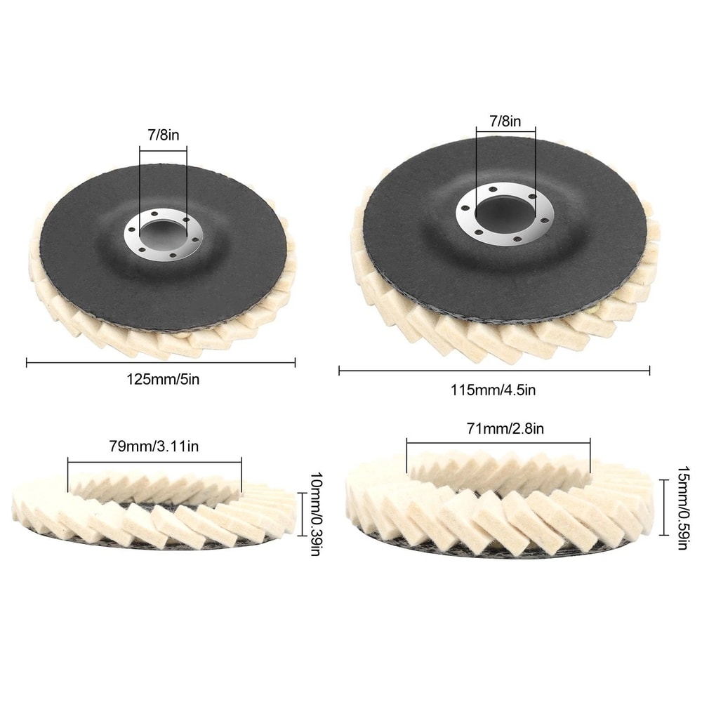 Polishing Buffing Wheel Pad Wool Felt Flap Disc For Metal Stone Wood 5