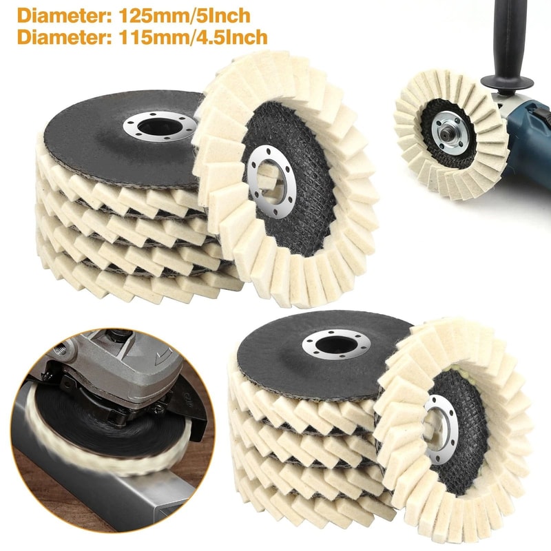 Polishing Buffing Wheel Pad Wool Felt Flap Disc For Metal Stone Wood 6