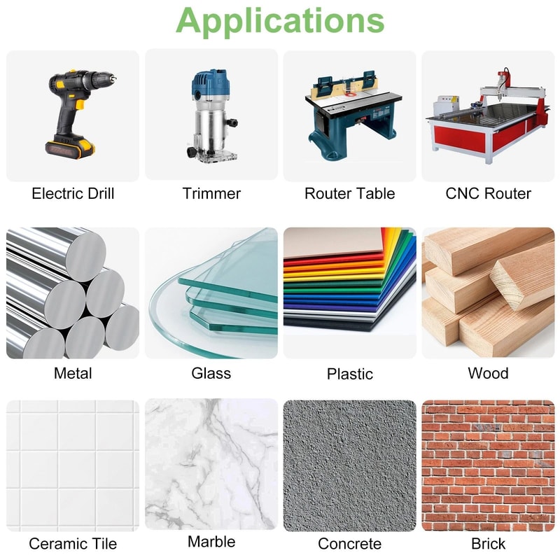 Concrete Drill Bits Set Premium Carbide Tip Hammer Drill Bits For Masonry Tile Glass Cement And Bri 2