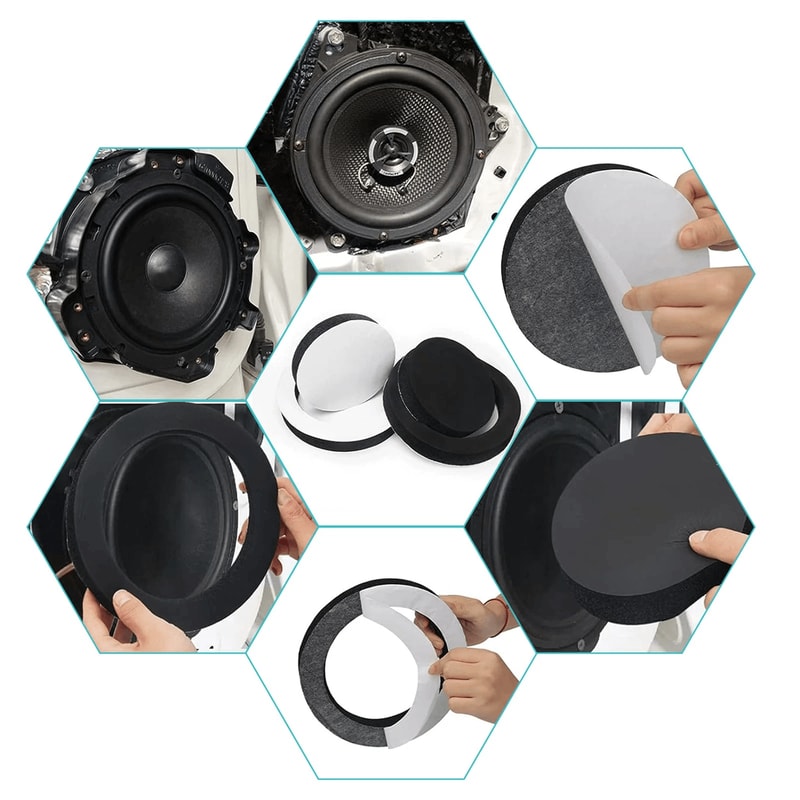 Dash Speaker Bass Insulation Ring Car Door Noise Cushion Woofer Foam Pad 1