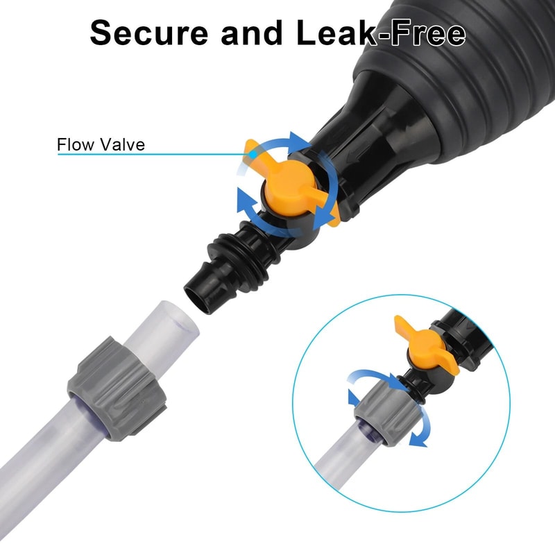 Manual Siphon Hose Transfer Hand Pump For Gasoline Diesel Water Oil 4