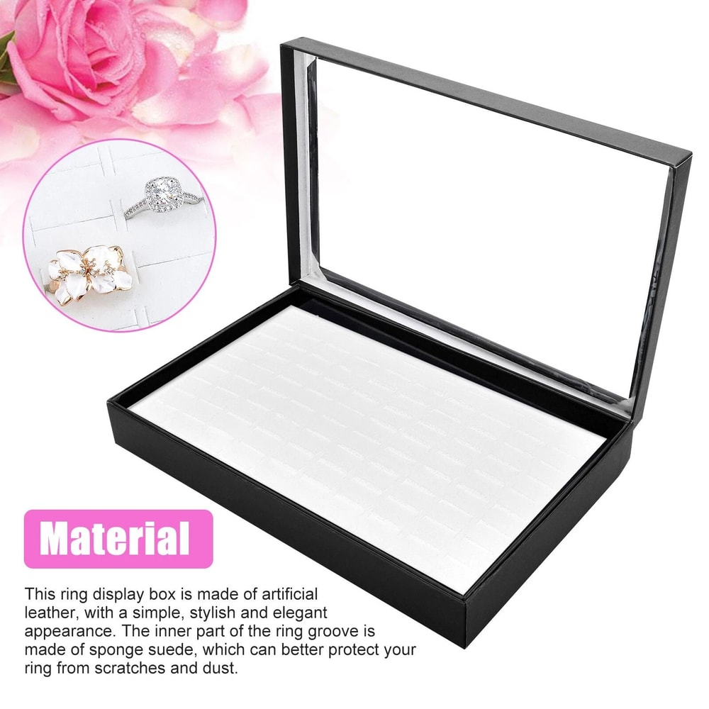 Earring Storage Tray Jewelry Ring Display Box Holder Case For Rings 4