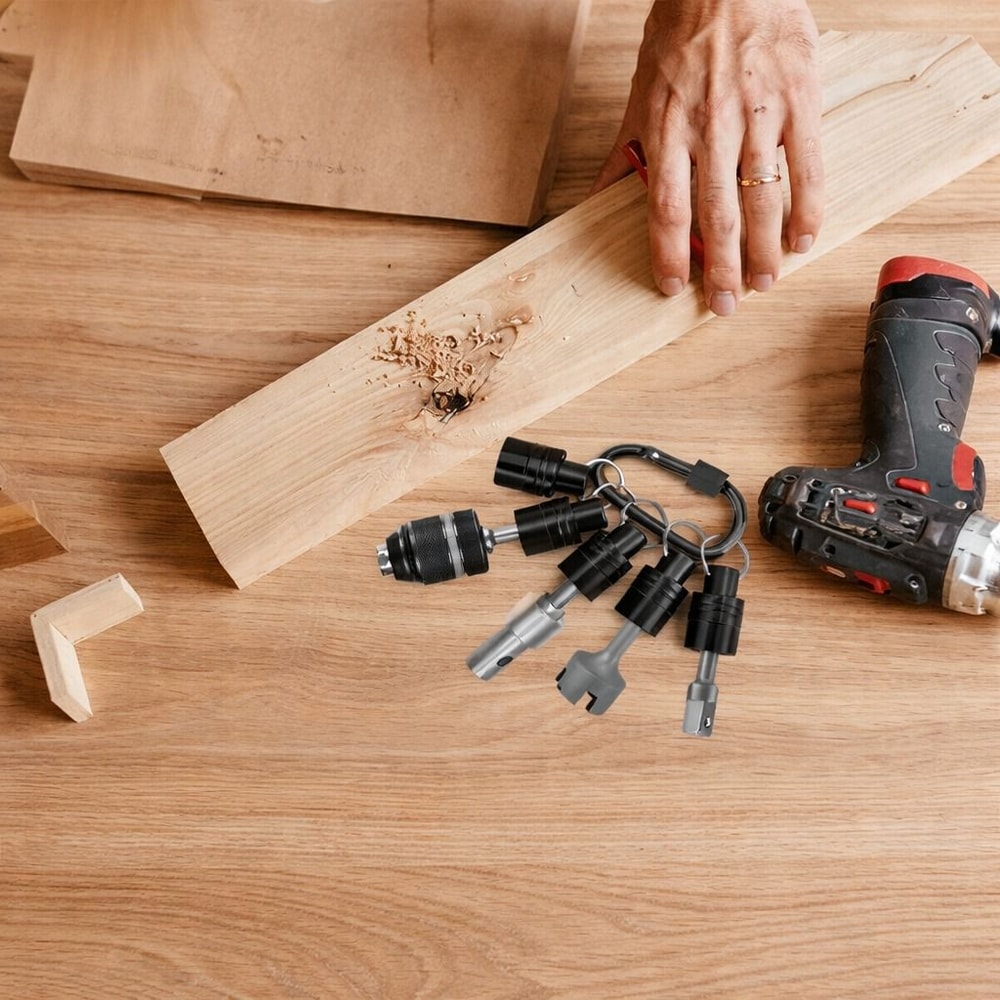 Drill Bit Holder Extension Bar SDS Portable Storage Keychain For Tool Organization 0