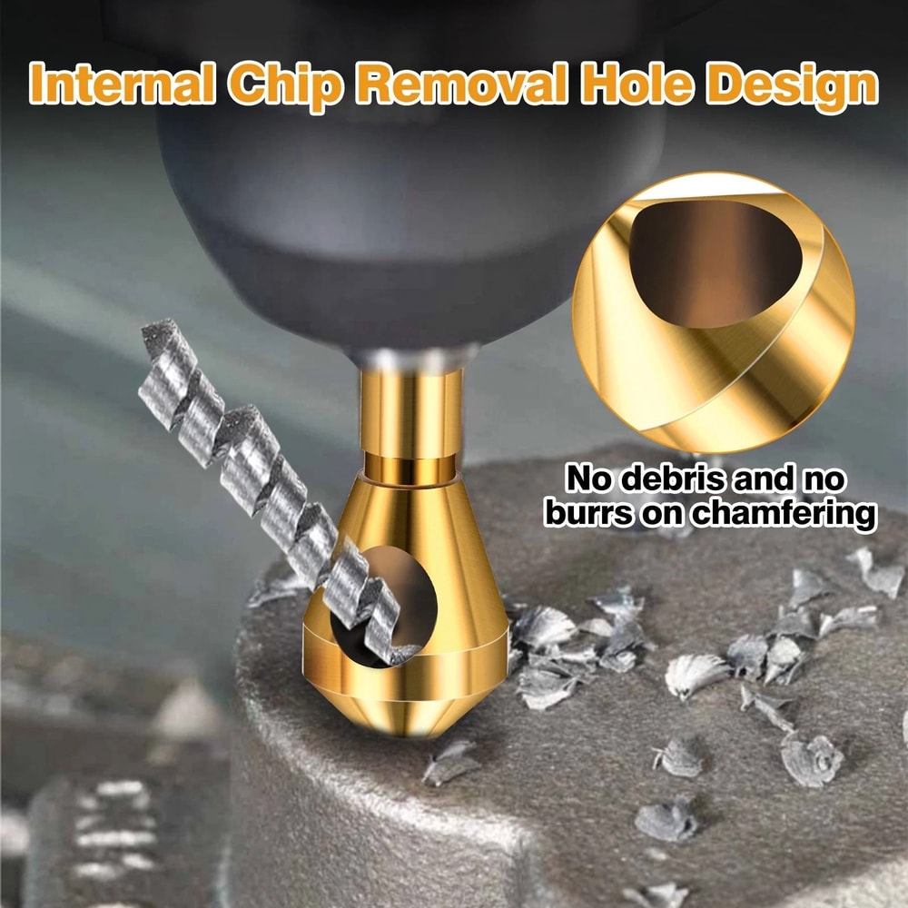 Chamfer Drill Bit Set Titanium Coated Countersink Tool For Wood And Metal 1