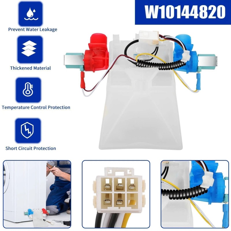 Washer Water Inlet Valve For Hot And Cold Water Control 3