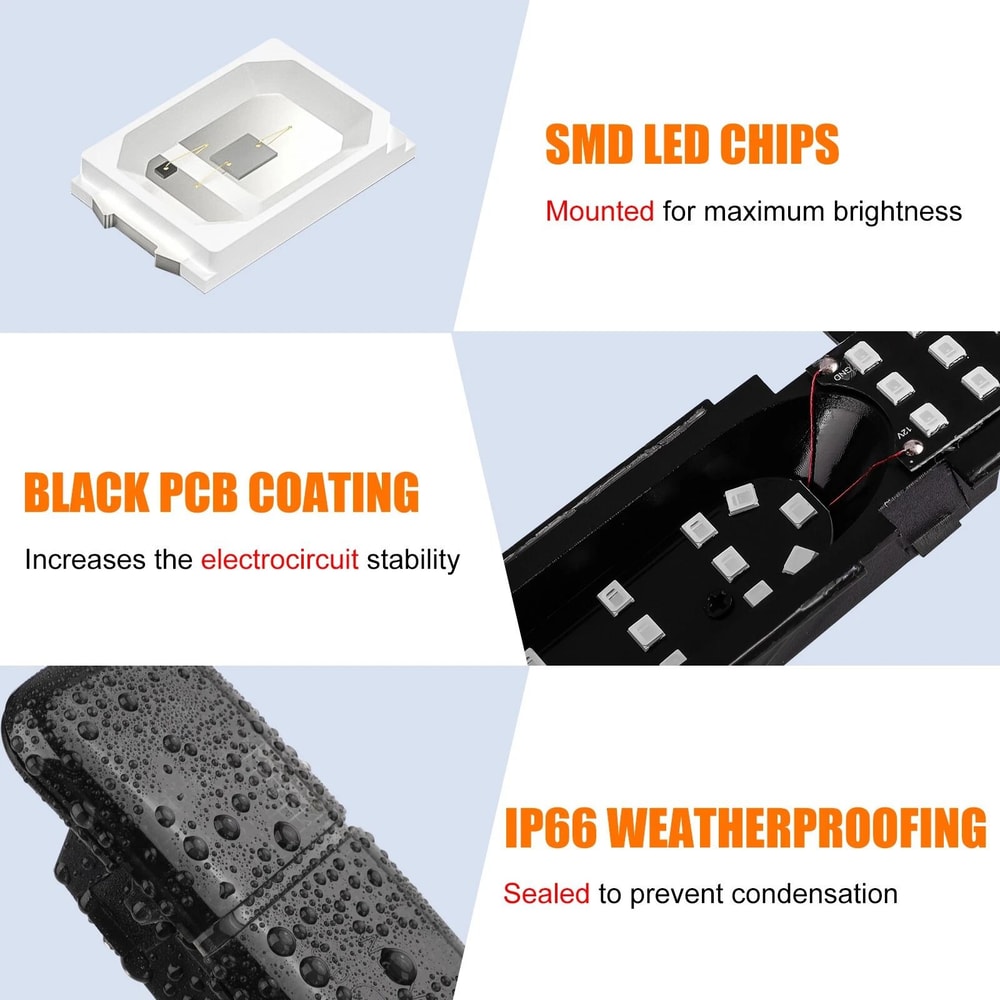 Interior LED Door Panel Light Courtesy Lamp Replacement White LED Lighting 1