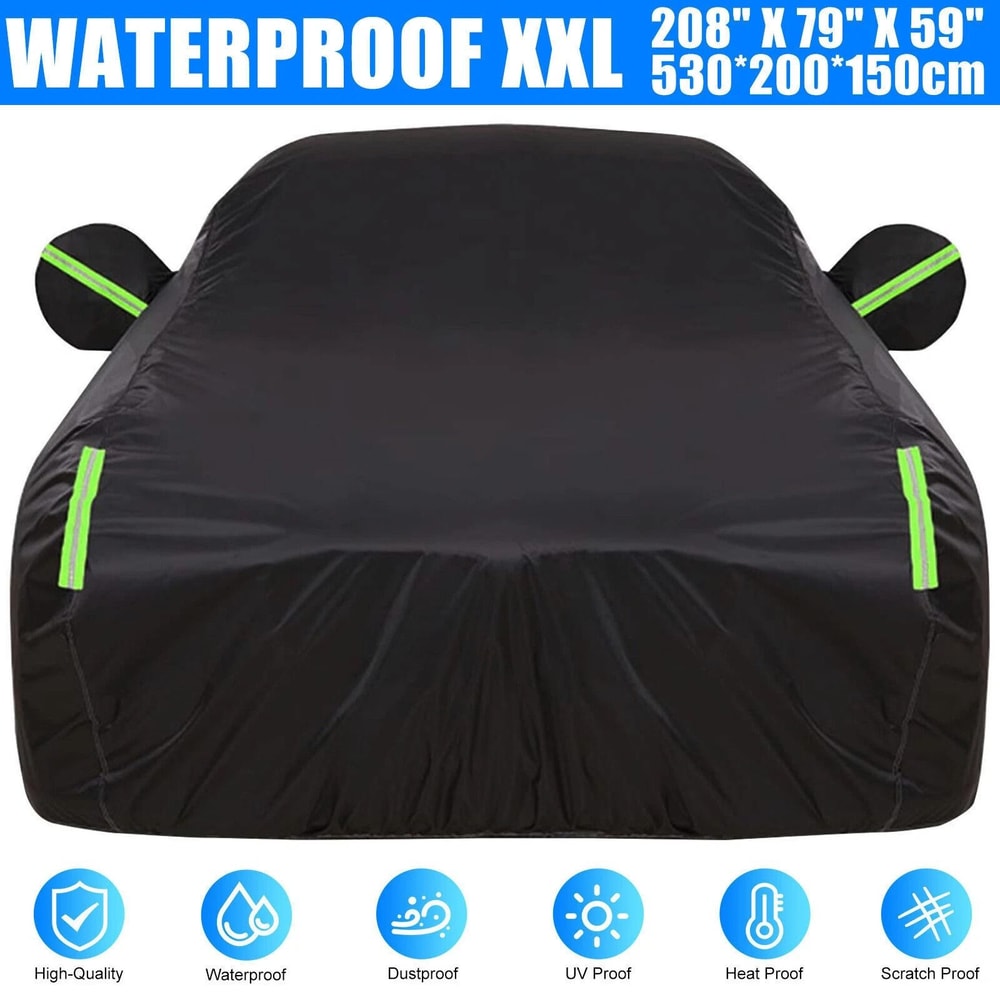 Universal Car Cover AllWeather Protection Waterproof UV Scratch Resistant 3