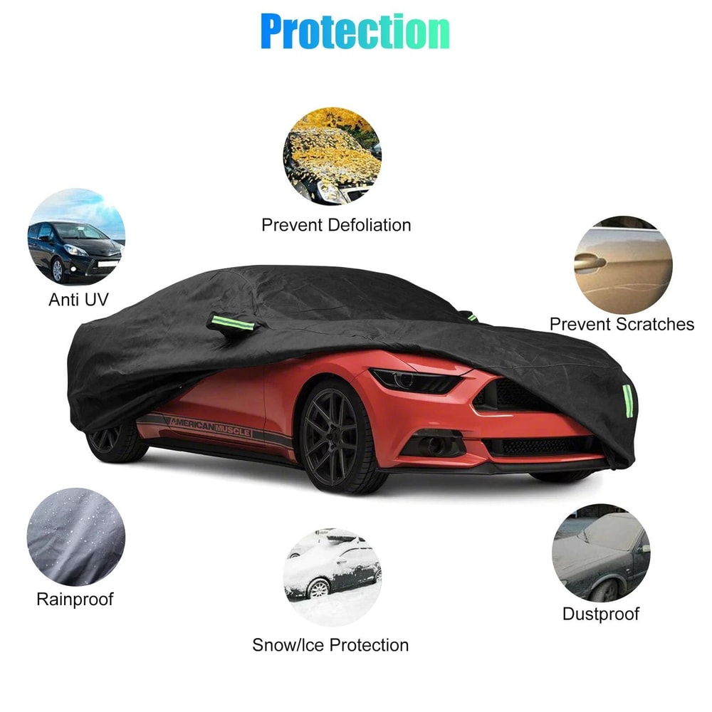 Universal Car Cover AllWeather Protection Waterproof UV Scratch Resistant 1