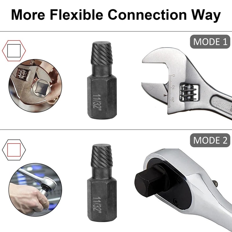 Damaged Screw Remover Kit Hex Head Bolt Stud Extractor Drill Bit Set Premium Alloy Steel 3