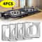 Stainless Steel Gas Range Stove Drip Pans Square Burner Covers Reusable 8