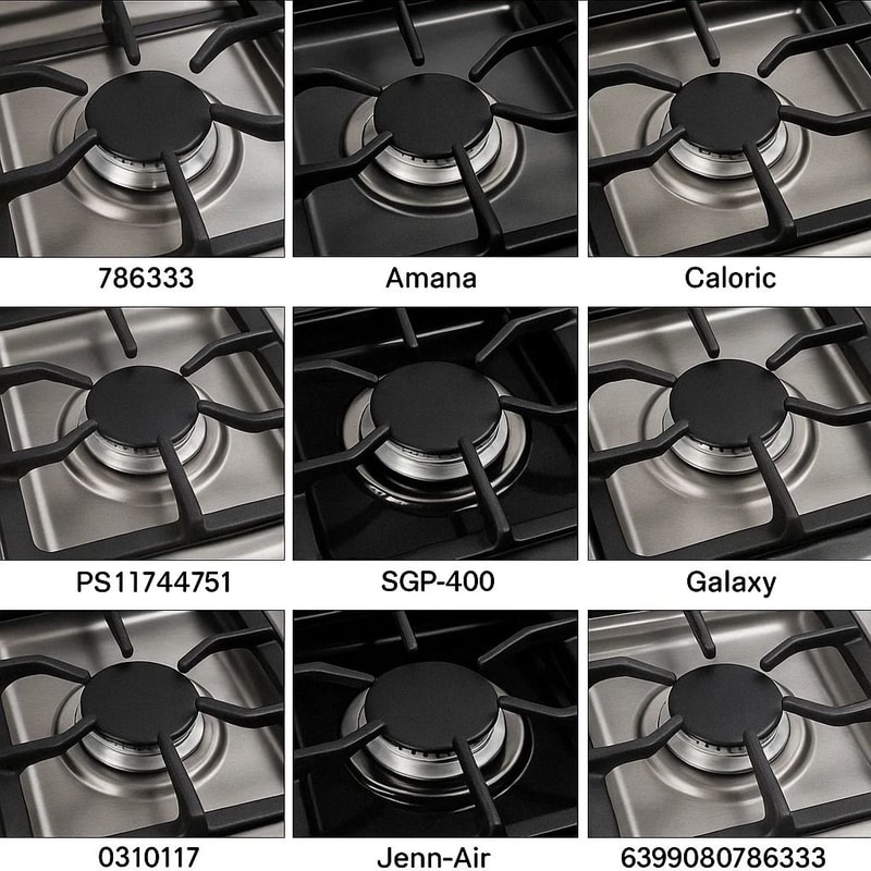 Stainless Steel Gas Range Stove Drip Pans Square Burner Covers Reusable 4