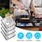 Stainless Steel Gas Range Stove Drip Pans Square Burner Covers Reusable 6