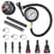 Fuel Injection Pressure Tester Kit With Connectors Manual Gauge For Car Fuel Systems 7
