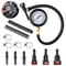 Fuel Injection Pressure Tester Kit With Connectors Manual Gauge For Car Fuel Systems 7