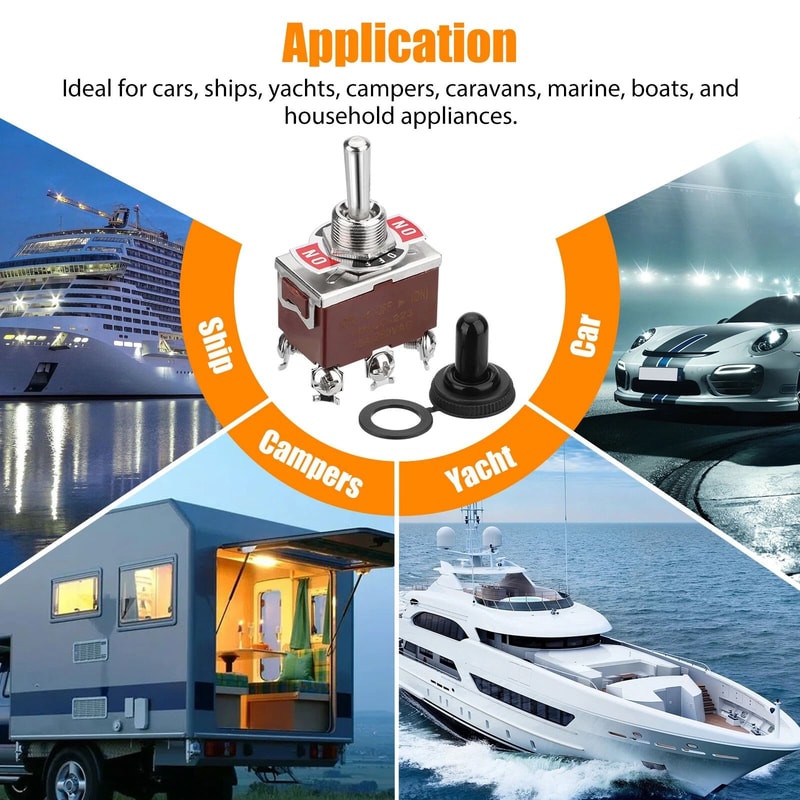 Heavy Duty Waterproof Toggle Switch For Automotive Marine Applications 3
