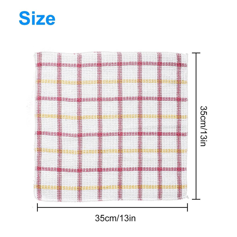Cotton Kitchen Cleaning Towels Absorbent Washable Durable Dish Cloths For Restaurant Home Use 2