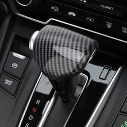 carbon fiber gear shift knob cover trim – premium interior upgrade