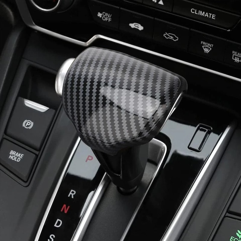 Carbon Fiber Gear Shift Knob Cover Trim Premium Interior Upgrade 0
