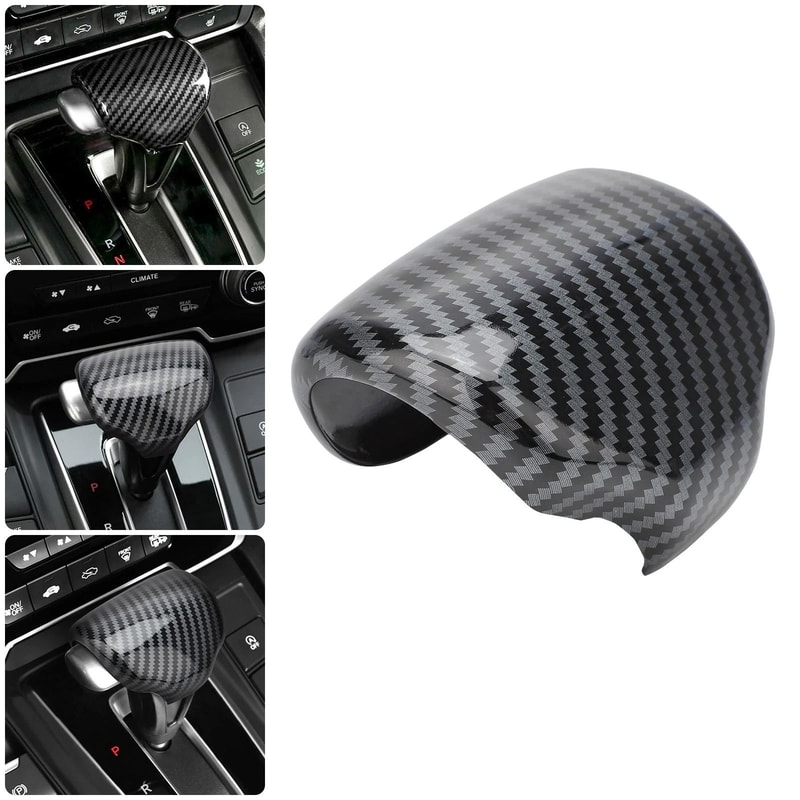 Carbon Fiber Gear Shift Knob Cover Trim Premium Interior Upgrade 1