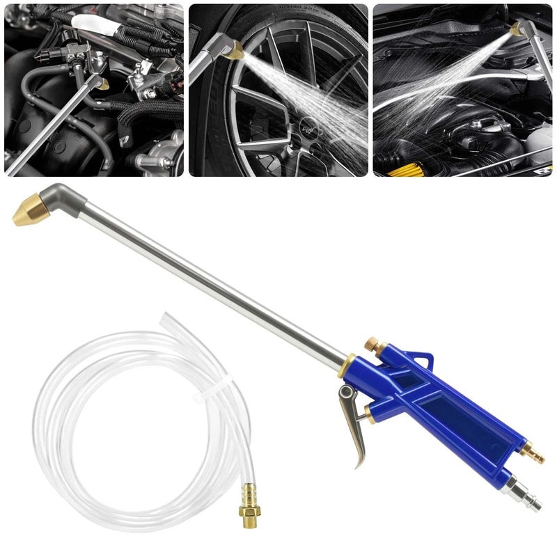 Heavy Duty Engine Cleaning Air Blow Gun With Siphon Hose Powerful Pneumatic Automotive Cleaning To 1