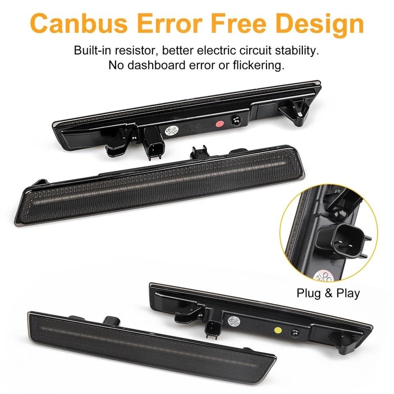 Front Rear LED Side Marker Light Lamps Smoked Lens High Brightness Waterproof 1