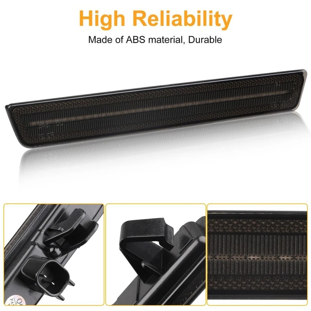 Front Rear LED Side Marker Light Lamps Smoked Lens High Brightness Waterproof 2