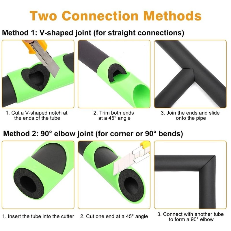Pipe Insulation Cutting Guide Tool Molded Foam Cutter For Precise Ergonomic Cuts 1