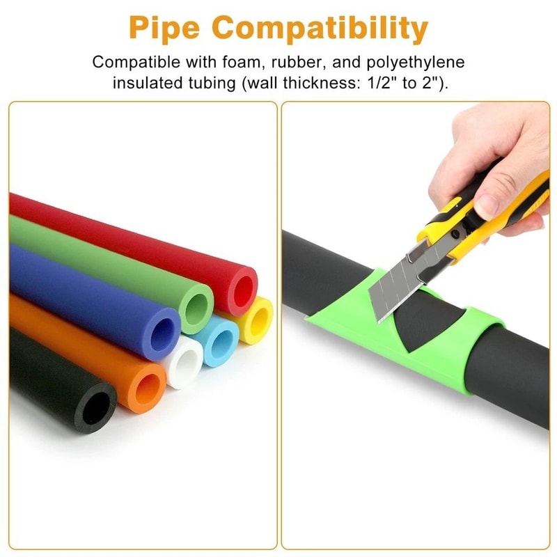 Pipe Insulation Cutting Guide Tool Molded Foam Cutter For Precise Ergonomic Cuts 2