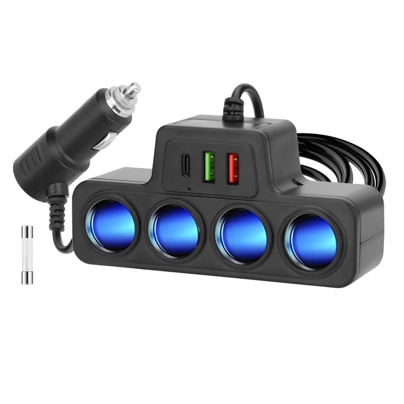 Car Cigarette Lighter Splitter With Quick Charge 0