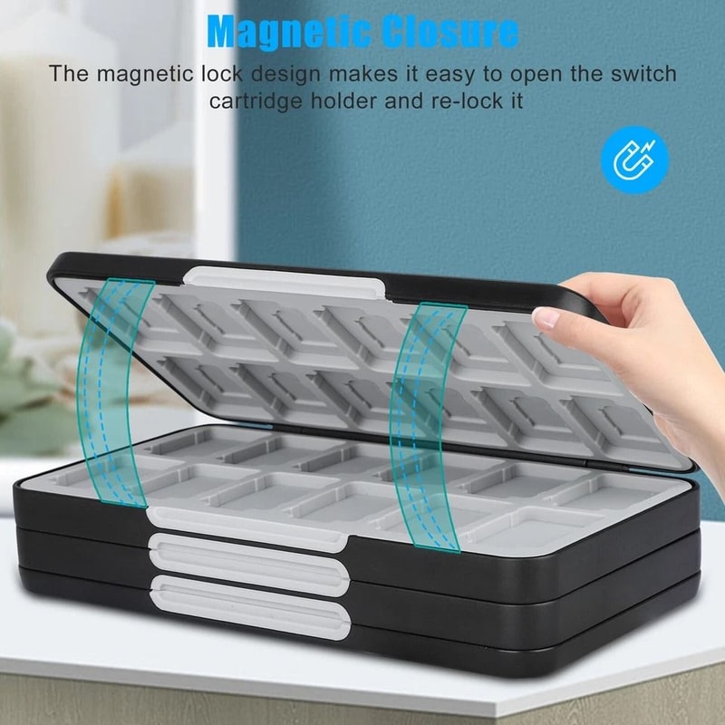 Magnetic Game Card Case Switch Game Holder Portable Cartridge Storage Box 7