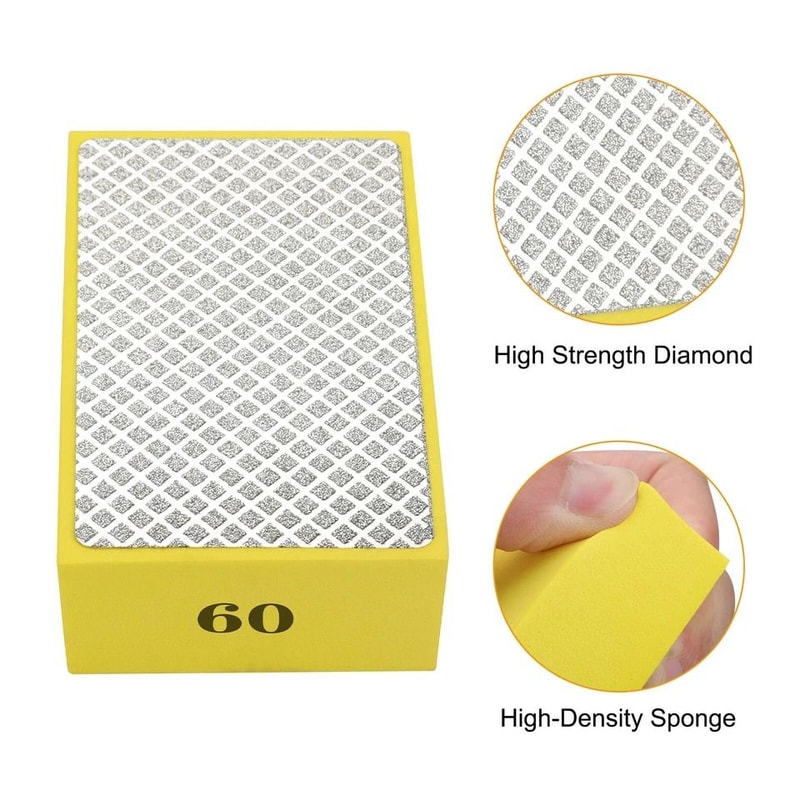 Diamond Polishing Pads Set With Multi Grit Sanding Blocks For Tile Glass Ceramic Marble And Metal 4