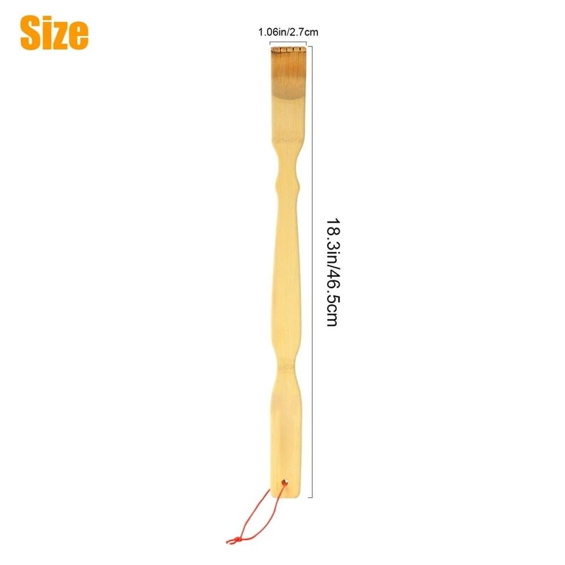 Natural Bamboo Back Scratcher Long Handle Itch Relief Tool 2