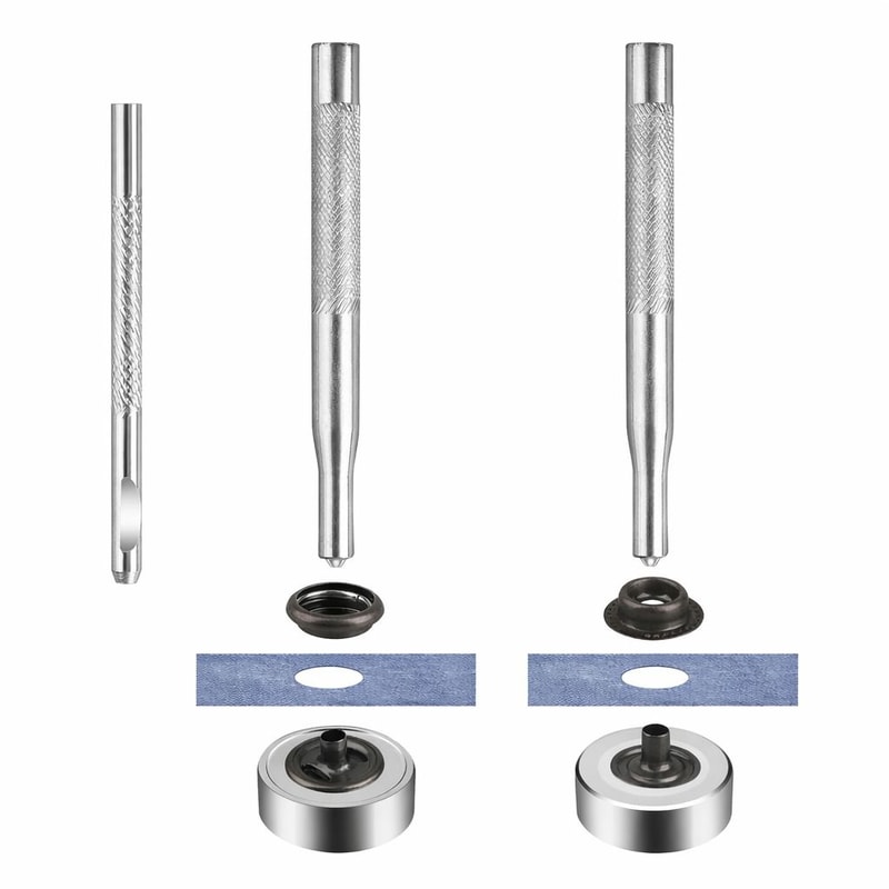 Heavy Duty Snap Fastener Kit With Tool Metal Snap Buttons For Sewing And Leather Crafts 0