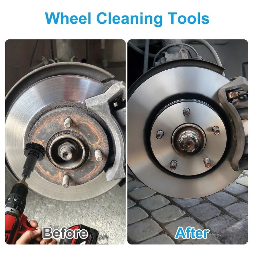 Wheel Stud Hub Cleaner Kit For Brake Disc Rust Removal And Polishing 2