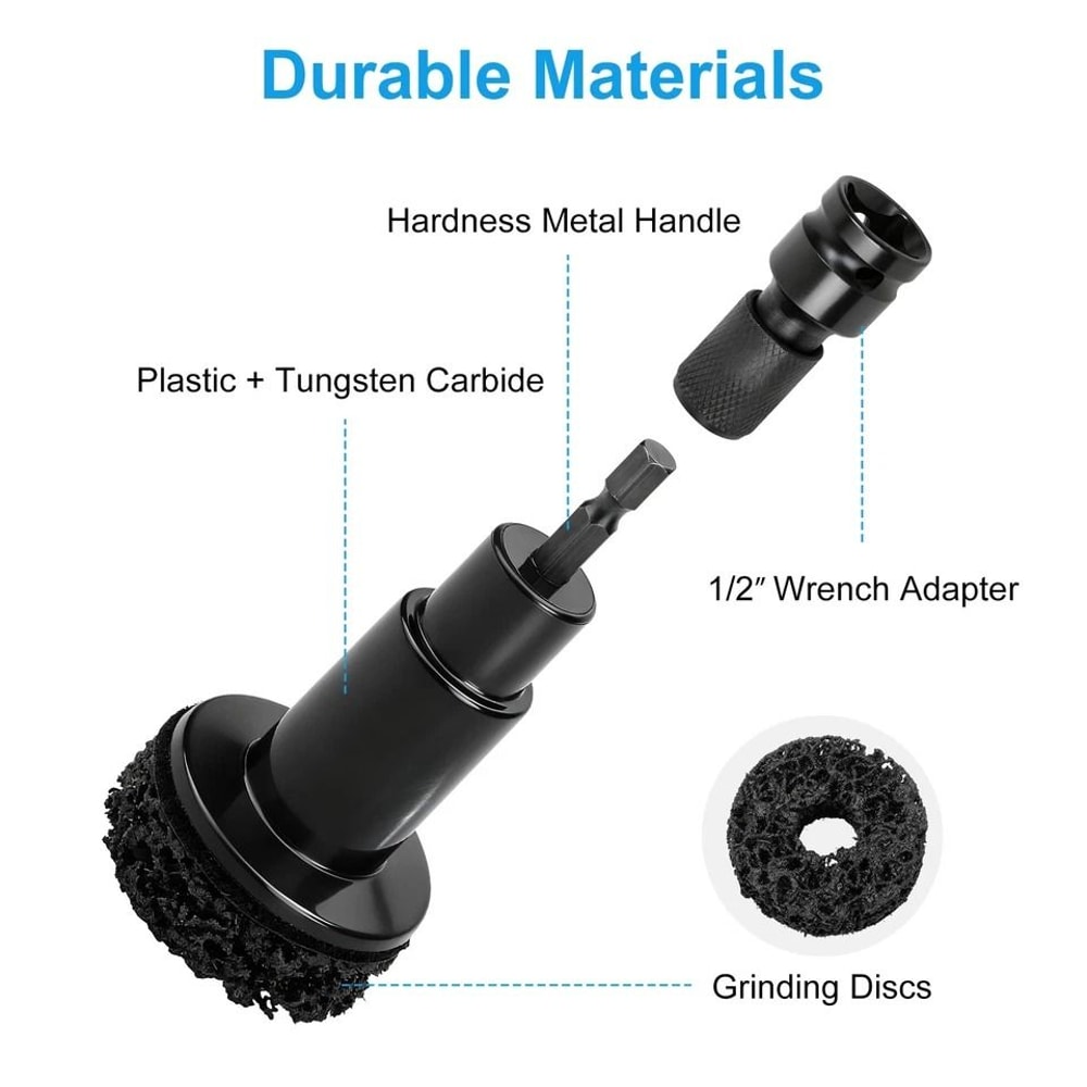 Wheel Stud Hub Cleaner Kit For Brake Disc Rust Removal And Polishing 5