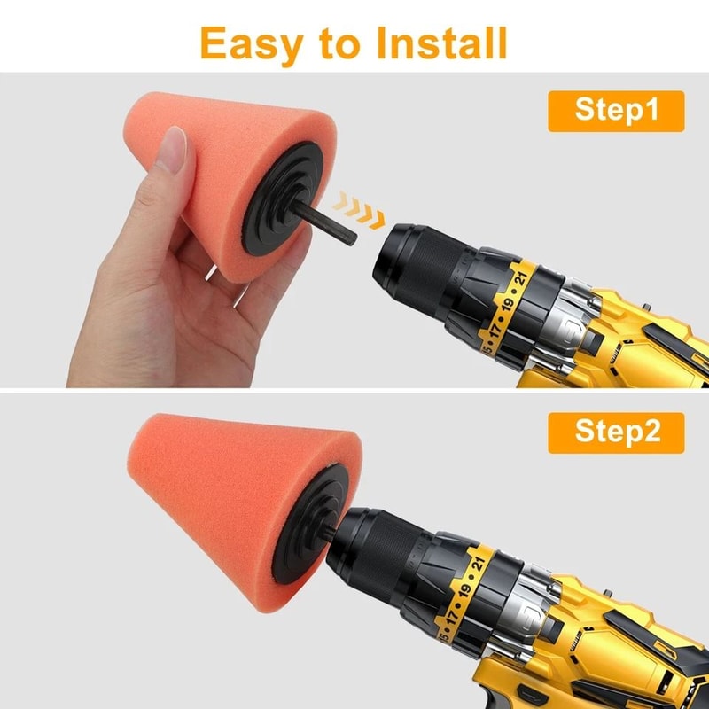 ProDetail Car Wheel Polishing Pads Set Drill Polishing Pad Kit For Deep Cleaning Shine 1