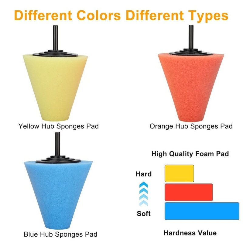 ProDetail Car Wheel Polishing Pads Set Drill Polishing Pad Kit For Deep Cleaning Shine 5